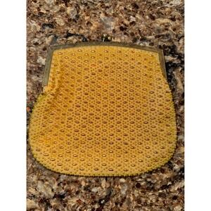 Vintage Gold‎ Beaded Evening Bag Clutch Purse Hong Kong Formal Occasion